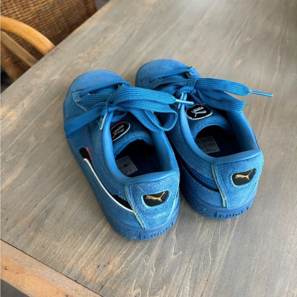 Puma Suede 'Displaced' in the Vallarta Blue colorway.